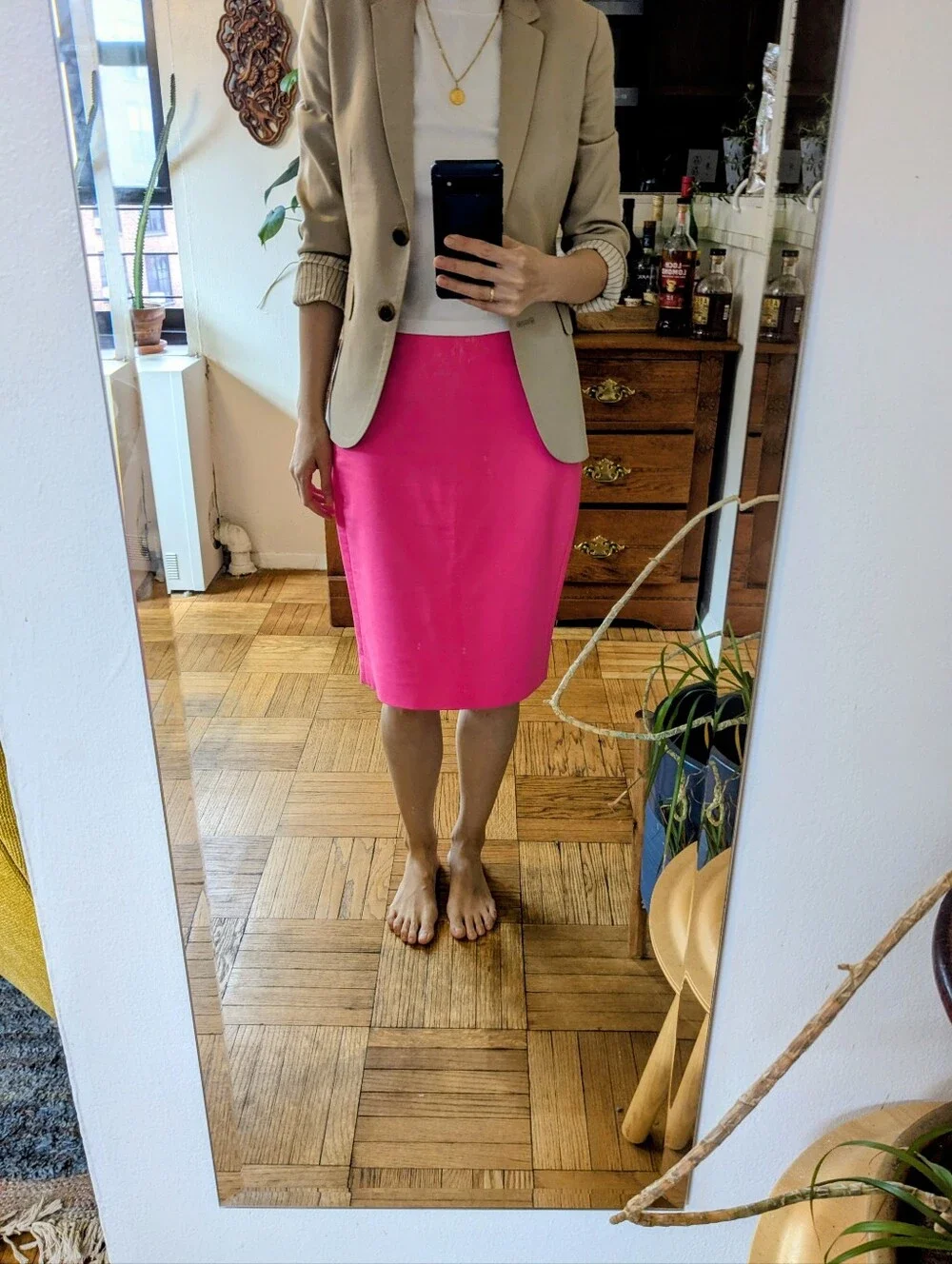 J.Crew Bright Pink Women's No. 2 Pencil Skirt. $30 (Size 0)